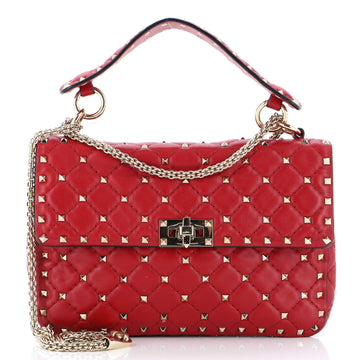 Valentino Garavani Rockstud Spike Flap Bag Quilted Leather Medium