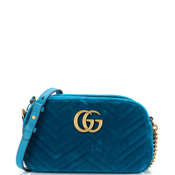 Gucci GG Marmont Shoulder Bag Matelasse Velvet Small