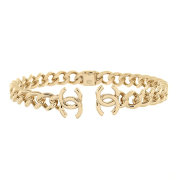 Chanel CC Chain Link Choker Necklace Metal