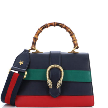 Gucci Dionysus Bamboo Top Handle Bag Colorblock Leather Medium
