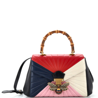 Gucci Queen Margaret Top Handle Bag Multicolor Quilted Leather Medium