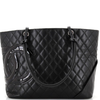 Chanel Cambon Tote Quilted Leather Large