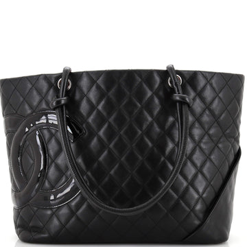 Chanel Cambon Tote Quilted Leather Large