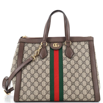 Gucci Ophidia Top Handle Tote GG Coated Canvas Medium
