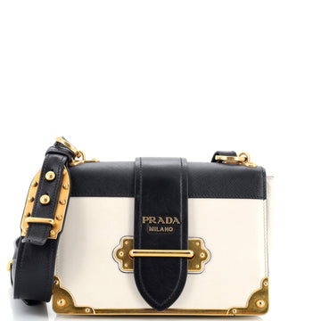 Prada Cahier Crossbody Bag City Calf and Saffiano Small