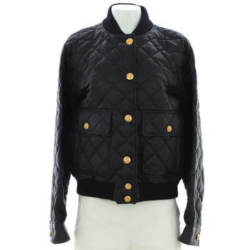 Gucci Women's Two Pocket Bomber Jacket Quilted Leather