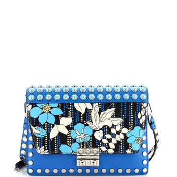 Prada Elektra Shoulder Bag Studded Printed Leather Small