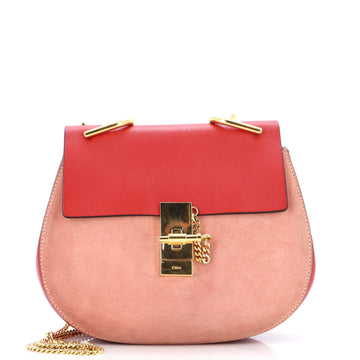 Chloe Drew Crossbody Bag Leather and Suede Small