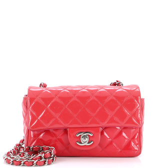 Chanel Classic Single Flap Bag Quilted Patent Mini