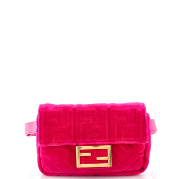 Fendi Baguette Hip Belt Bag Zucca Velvet