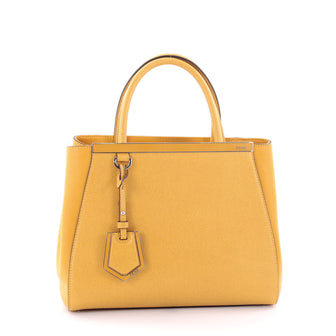 Fendi 2Jours Handbag Leather Petite Yellow 2517102
