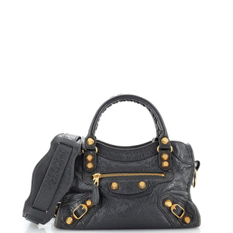 Balenciaga City Giant Studs Bag Leather Mini