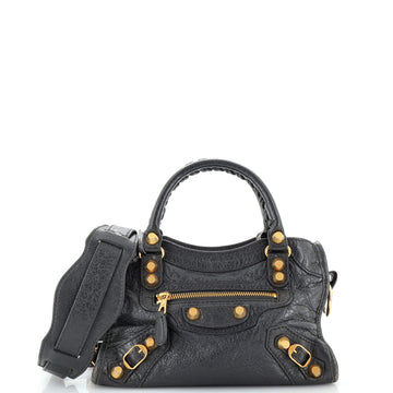 Balenciaga City Giant Studs Bag Leather Mini