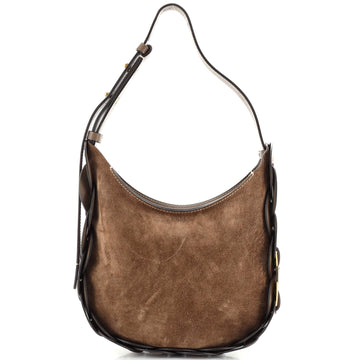 Chloe Darryl Hobo Suede and Leather Small