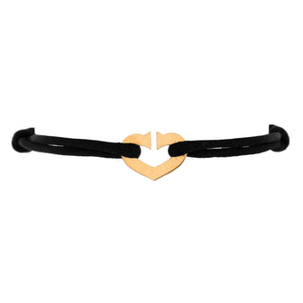 Cartier C Heart de Cartier Cord Bracelet Silk Cord with 18K Rose Gold