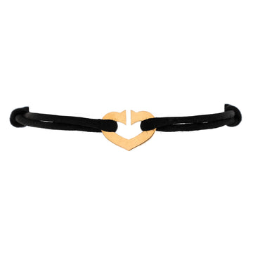Cartier C Heart de Cartier Cord Bracelet Silk Cord with 18K Rose Gold