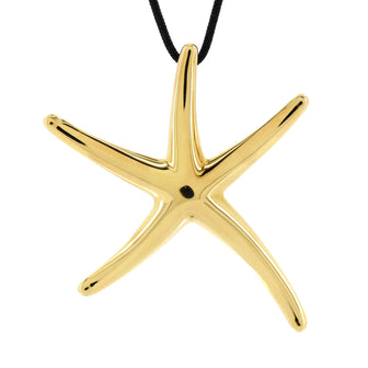 Tiffany & Co. Elsa Peretti Starfish Pendant Necklace Silk Cord with 18K Yellow Gold