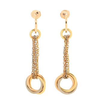 Cartier Trinity Drop Earrings 18K Tricolor Gold