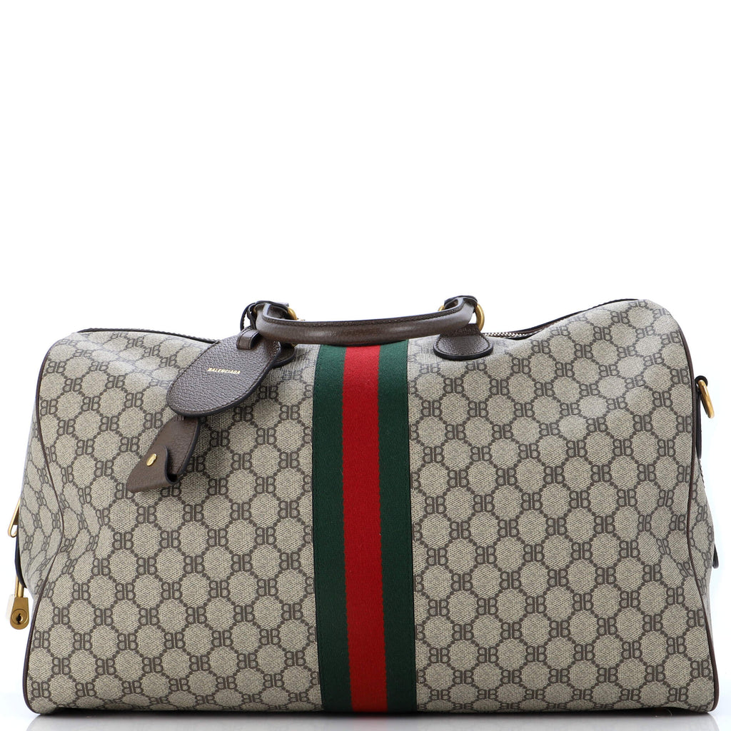 Balenciaga x Gucci The Hacker Project Duffle Bag BB Coated Canvas