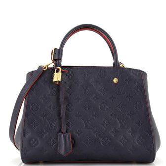 Louis Vuitton Montaigne Handbag Monogram Empreinte Leather MM