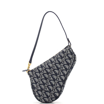 Christian Dior Vintage Saddle Bag Diorissimo Canvas Mini