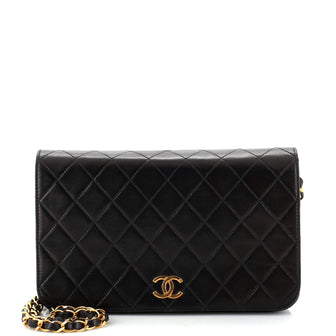 Chanel Vintage Full Flap Bag Quilted Lambskin Medium
