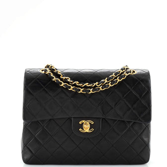 Chanel Vintage Classic Double Flap Bag Quilted Lambskin Medium