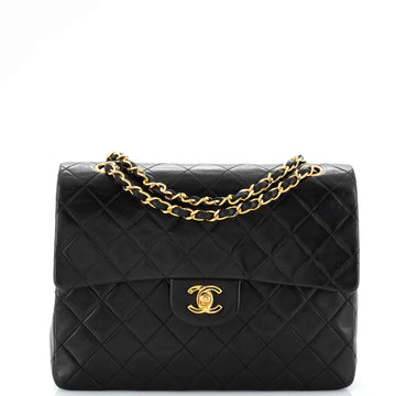 Chanel Vintage Classic Double Flap Bag Quilted Lambskin Medium