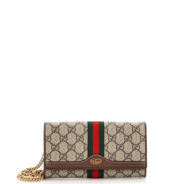 Gucci Ophidia Chain Wallet GG Coated Canvas