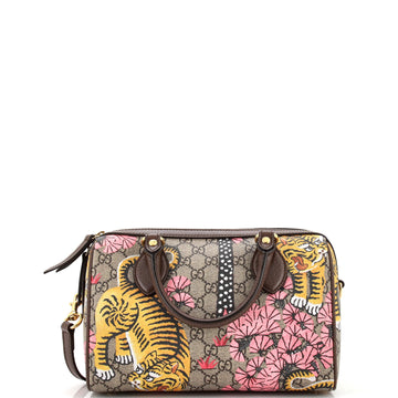 Gucci Boston Bag Bengal Print GG Coated Canvas Small