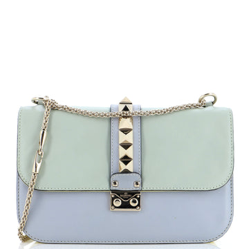 Valentino Garavani Glam Lock Shoulder Bag Leather Medium
