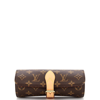 Louis Vuitton 3 Watch Case Monogram Canvas