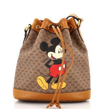 Gucci Disney Mickey Mouse Bucket Bag Printed Mini GG Coated Canvas