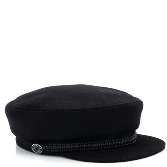 Hermes Deauville Newsboy Cap Cashmere with Braided Leather