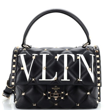 Valentino Garavani VLTN Candystud Top Handle Bag Printed Leather Medium