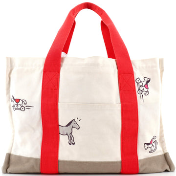 Hermes Adada Diaper Bag Printed Toile Large