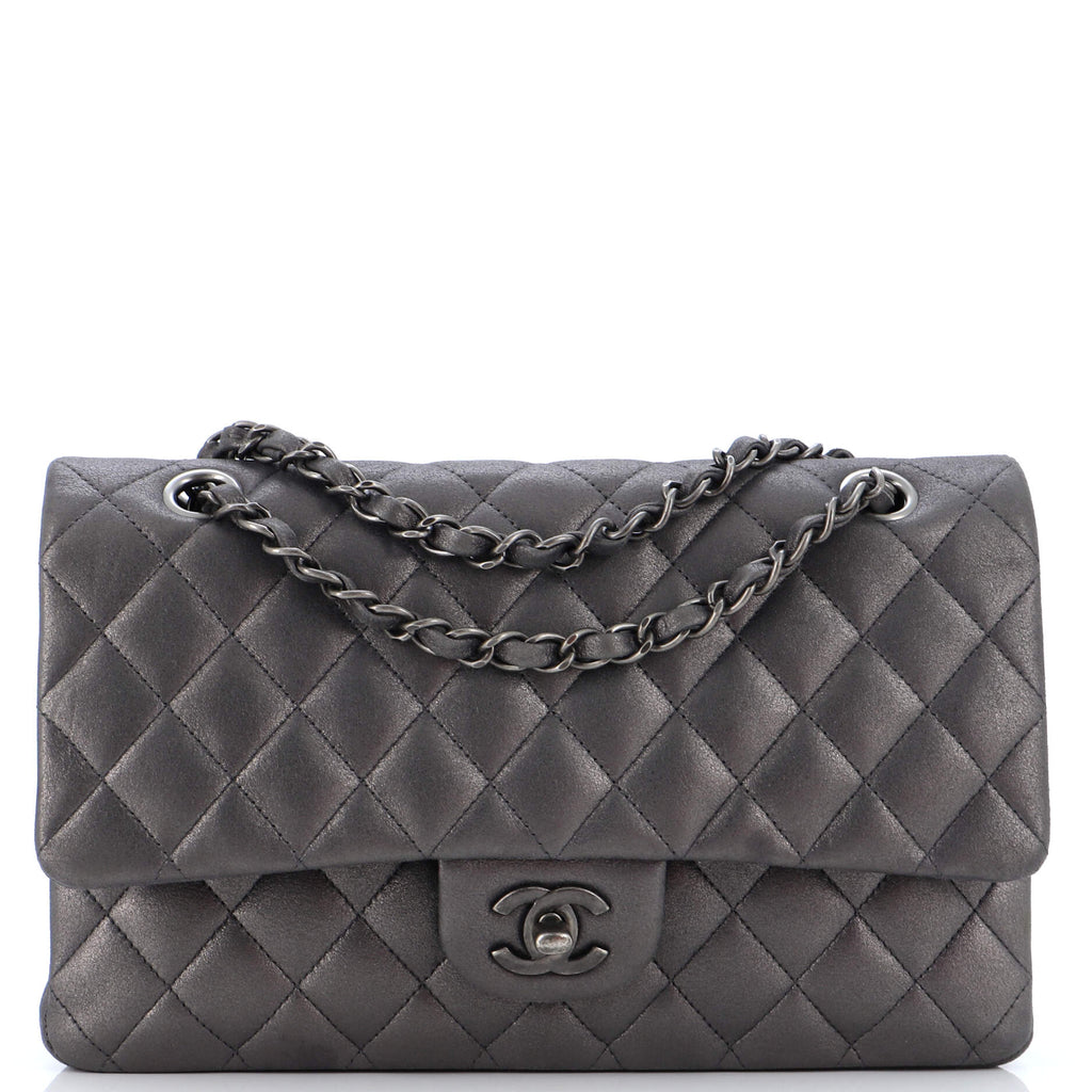 Chanel Classic Double Flap Bag Quilted Iridescent Calfskin Medium