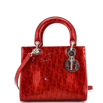 Christian Dior Vintage Lady Dior Bag Ultimate Embossed Patent Medium