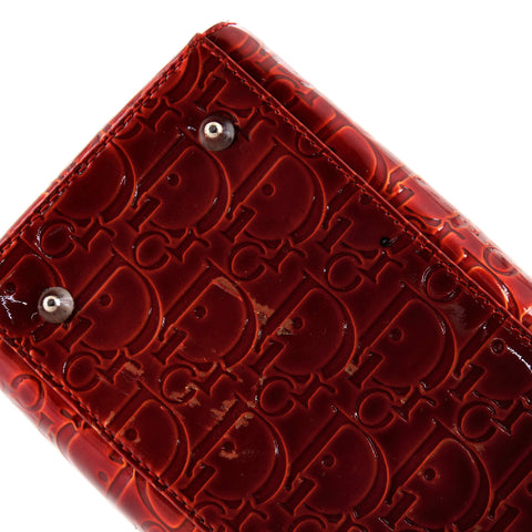 Christian Dior Vintage Lady Dior Bag Ultimate Embossed Patent Medium