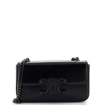 Celine Triomphe Chain Shoulder Bag Leather Small