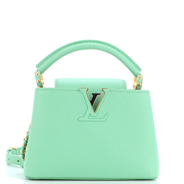 Louis Vuitton Braided Chain Capucines Bag Taurillon Leather Mini