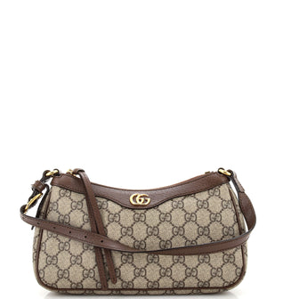 Gucci Ophidia Zip Pochette Shoulder Bag GG Coated Canvas Small