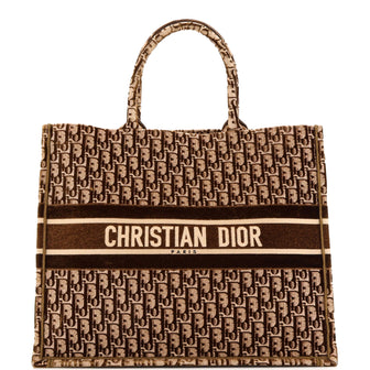 Christian Dior Book Tote Oblique Velvet Large