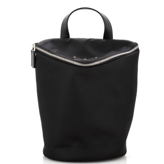 Prada Triangle Zip Sling Backpack Re-Nylon with Leather