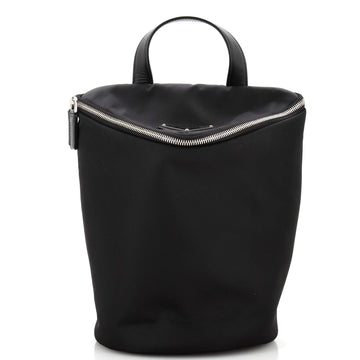 Prada Triangle Zip Sling Backpack Re-Nylon with Leather