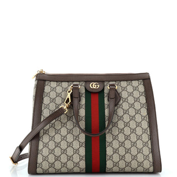 Gucci Ophidia Top Handle Tote GG Coated Canvas Medium