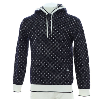Louis Vuitton Men's Monogram Flower Jacquard Hoodie Wool Blend