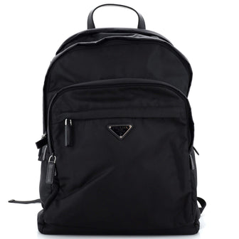 Prada Front Pocket Zip Backpack Re-Nylon Large