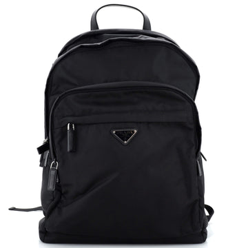 Prada Front Pocket Zip Backpack Re-Nylon Large