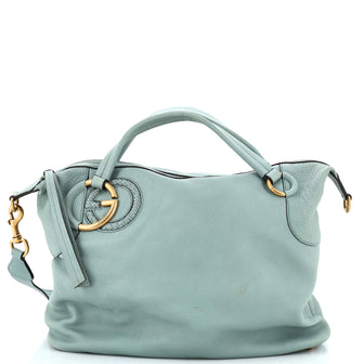 Gucci Twill Satchel Leather